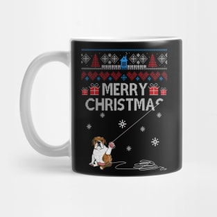 Merry Christmas Funny Naughty Bulldog Mug